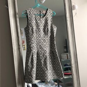 Black and white A line dress